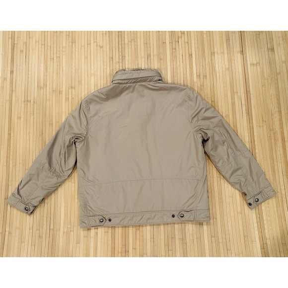 Polo Ralph Lauren Jacket Coat Men’s Size XL XLarge Beige Hidden Hood Zip Pockets - Picture 2 of 13